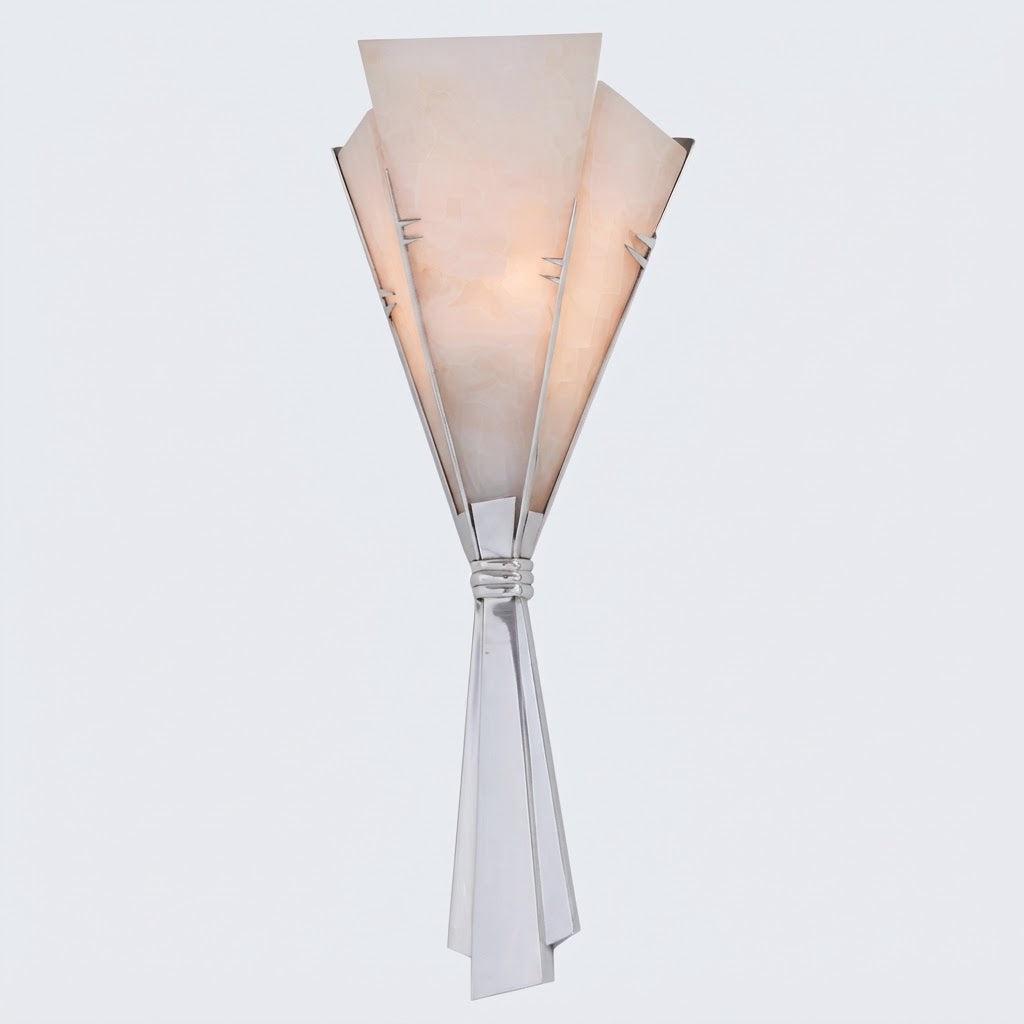 Orvi French Art Deco Alabaster Bouquet Wall Sconce - Lumovique