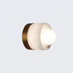 Rivi Italian Alabaster Glass Globe Wall Sconce - Lumovique