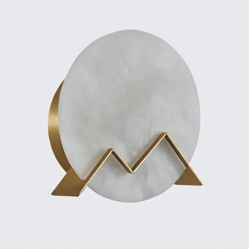 Vizo Spanish Alabaster Moon Wall Sconce - Lumovique