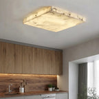 Azio Spanish Alabaster Square Flush Mount Ceiling Light - Lumovique