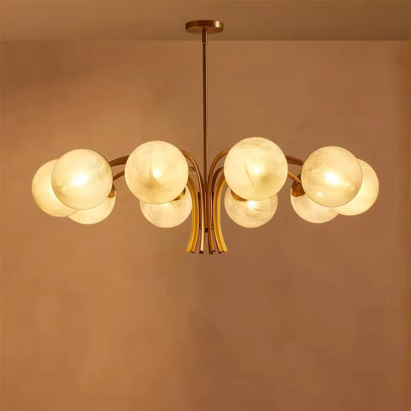 Telo Mid Century Glass Globe Sputnik Chandelier - Lumovique