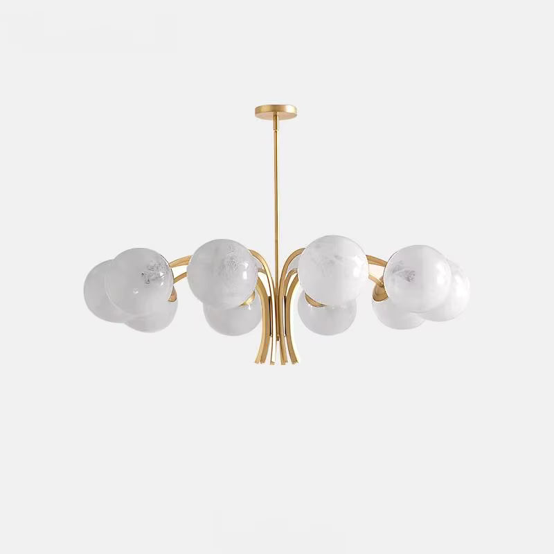 Telo Mid Century Glass Globe Sputnik Chandelier - Lumovique