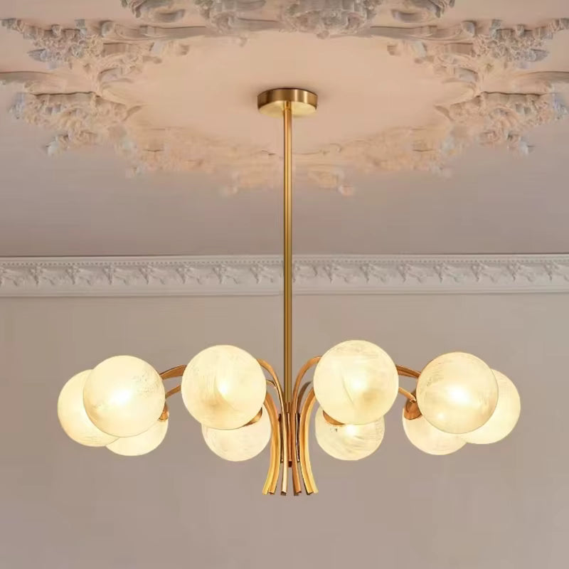 Telo Mid Century Glass Globe Sputnik Chandelier - Lumovique