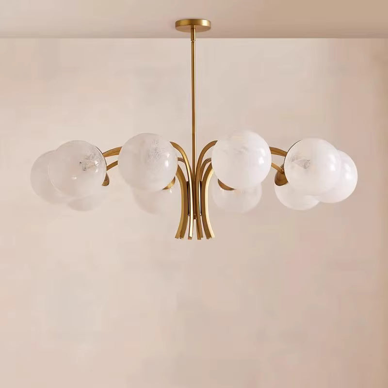 Telo Mid Century Glass Globe Sputnik Chandelier - Lumovique