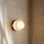 Rivi Italian Alabaster Glass Globe Wall Sconce - Lumovique