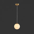 Lyne Mid Century Alabaster Globe Mini Pendant Light - Lumovique
