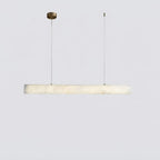 Davu Minimalist Alabaster Tube Linear Chandelier - Lumovique