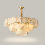 Bryx Spanish Alabaster Tiered Chandelier - Lumovique