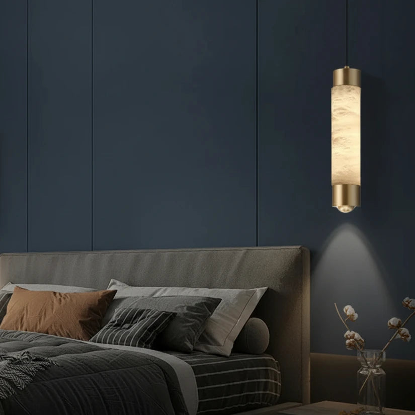 Anis Alabaster Tube Pendant Light 2