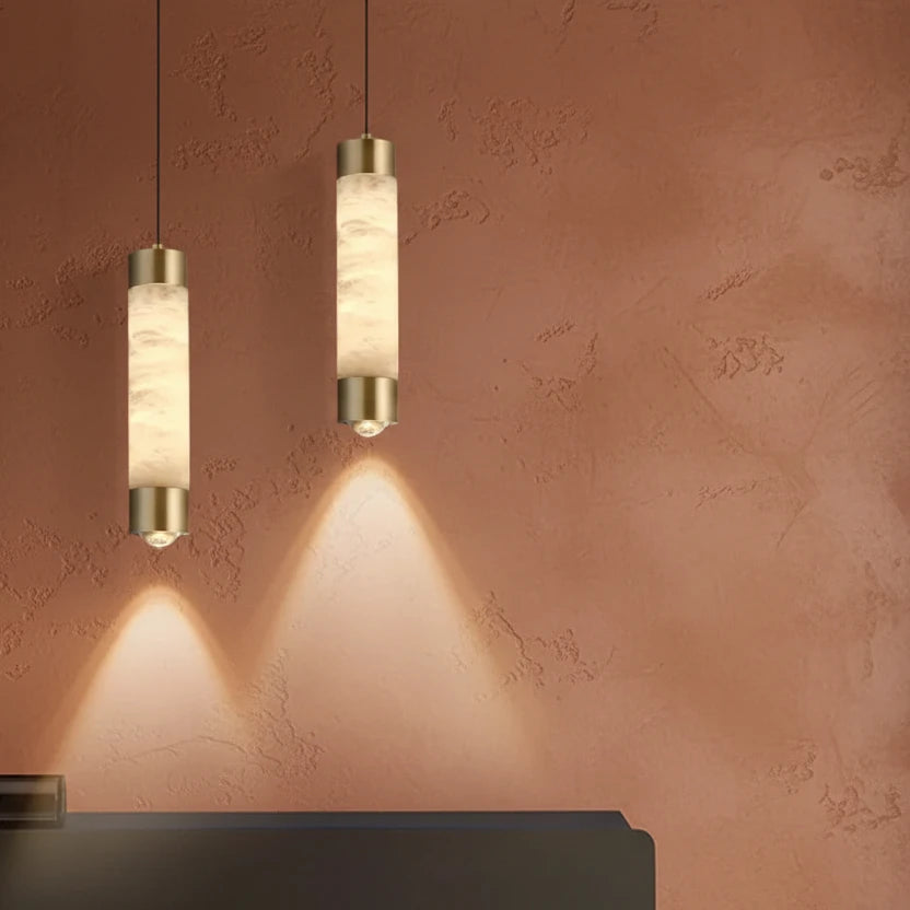 Anis Alabaster Tube Pendant Light 3