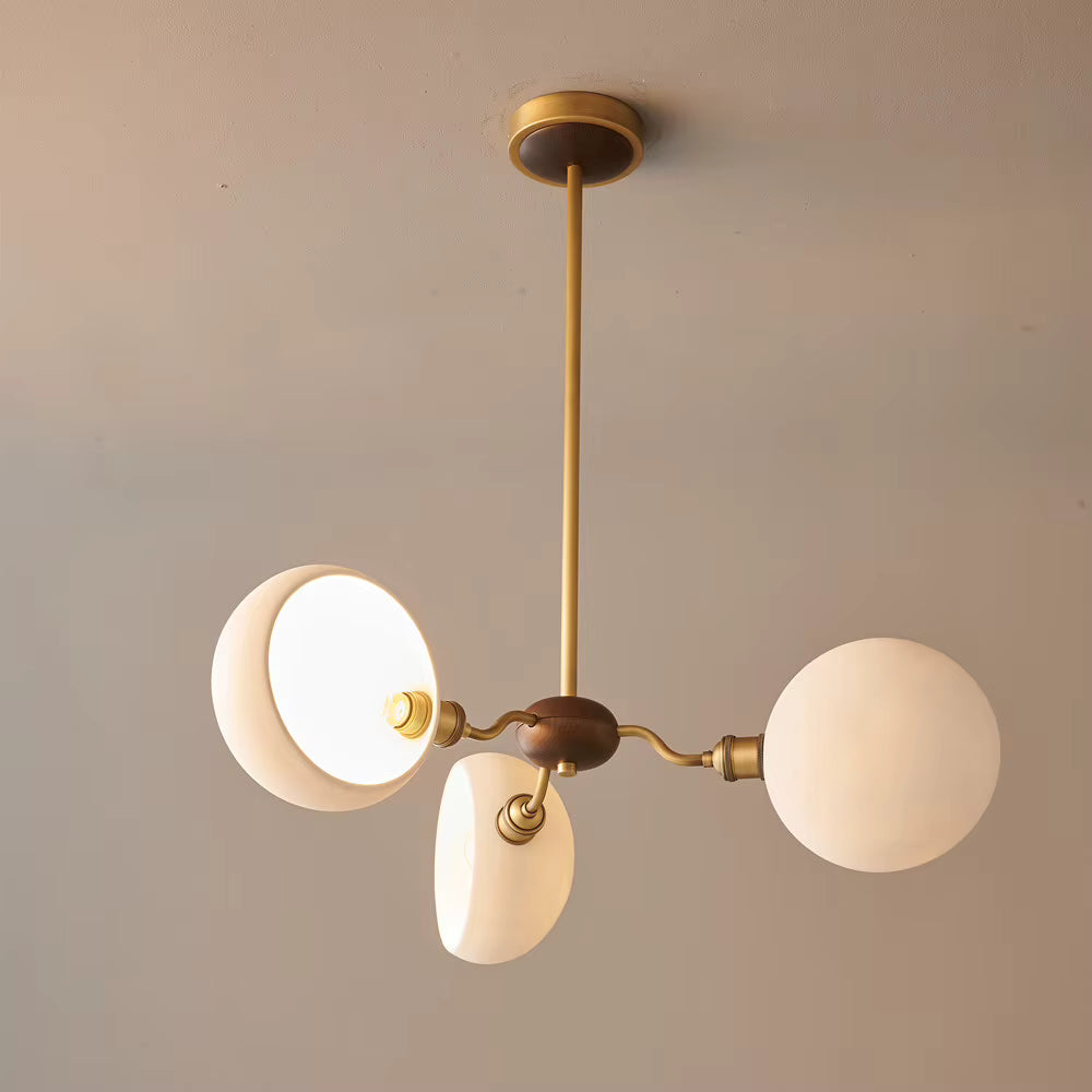 Wexa Mid Century Ceramic Dome Chandelier - Lumovique