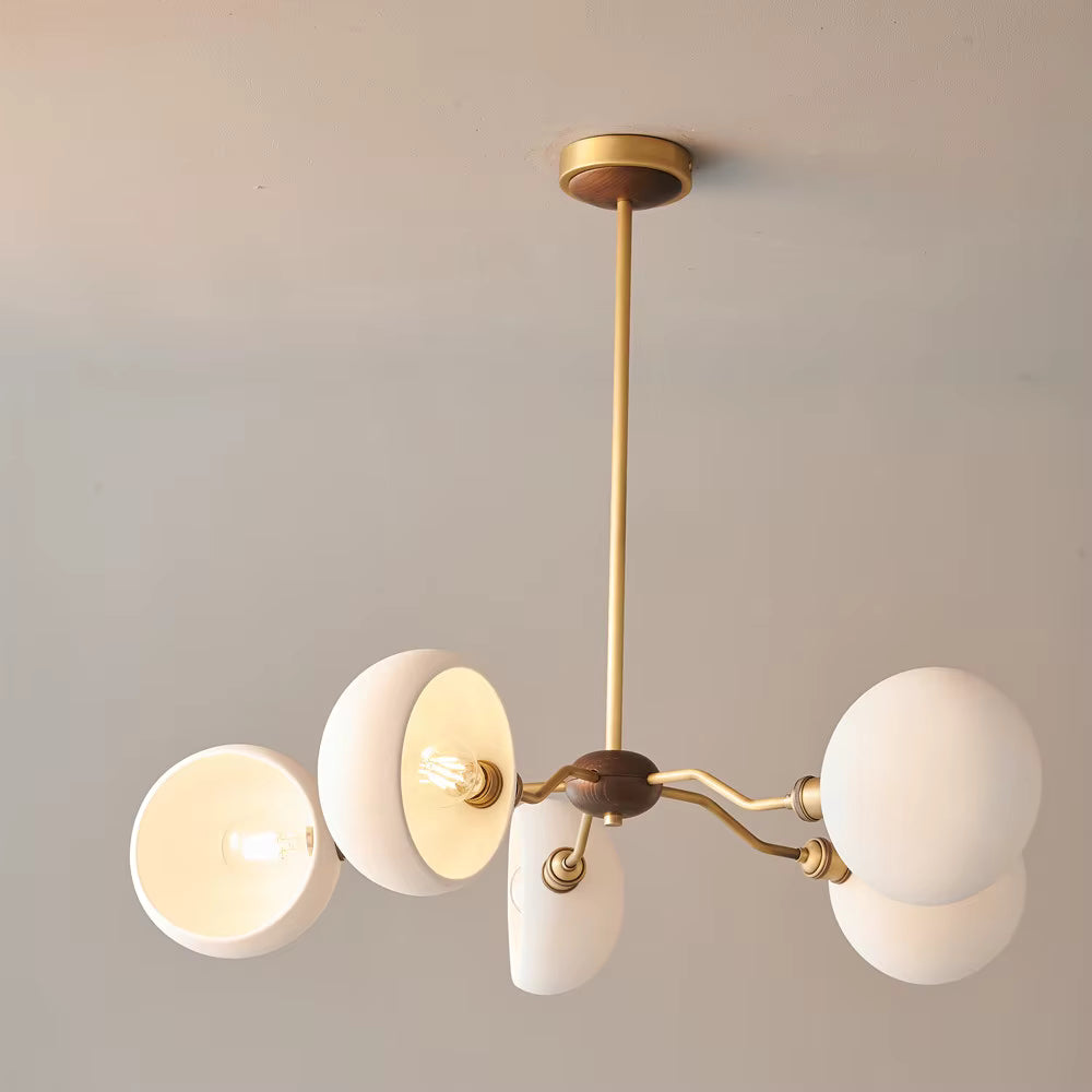Wexa Mid Century Ceramic Dome Chandelier - Lumovique