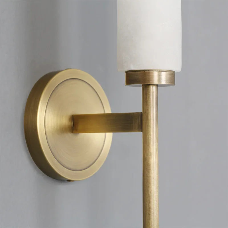 Jorva Spanish Alabaster Tube Wall Sconce - Lumovique