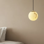 Lyne Mid Century Alabaster Globe Mini Pendant Light - Lumovique