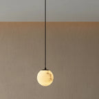 Lyne Mid Century Alabaster Globe Mini Pendant Light - Lumovique