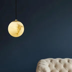 Lyne Mid Century Alabaster Globe Mini Pendant Light - Lumovique