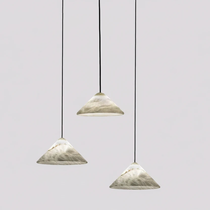 Vayu Spanish Alabaster Cone Pendant Light - Lumovique