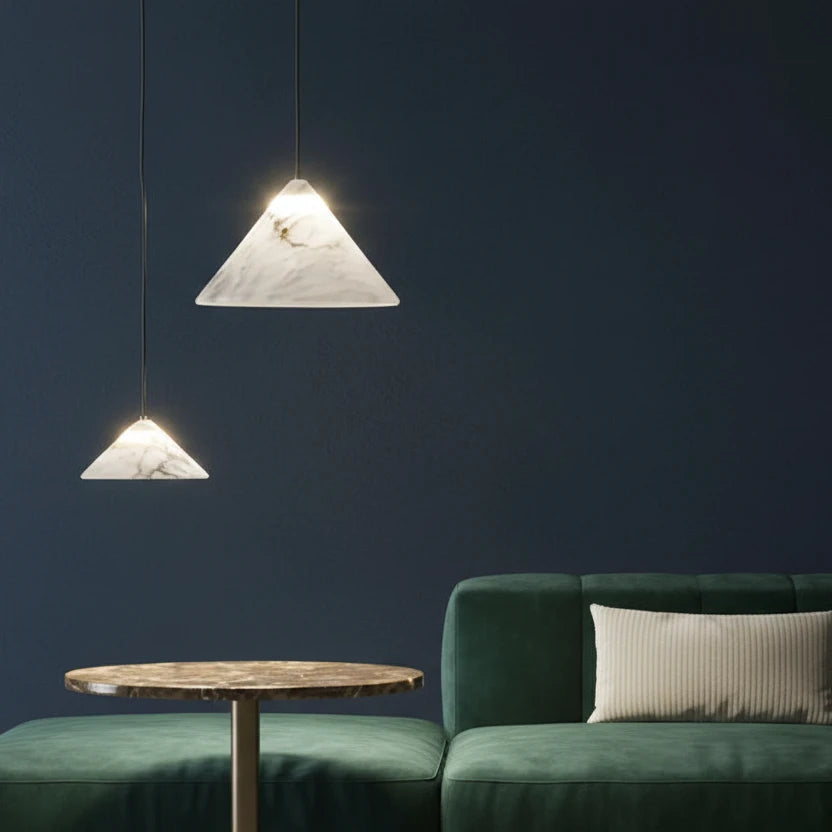 Vayu Spanish Alabaster Cone Pendant Light - Lumovique