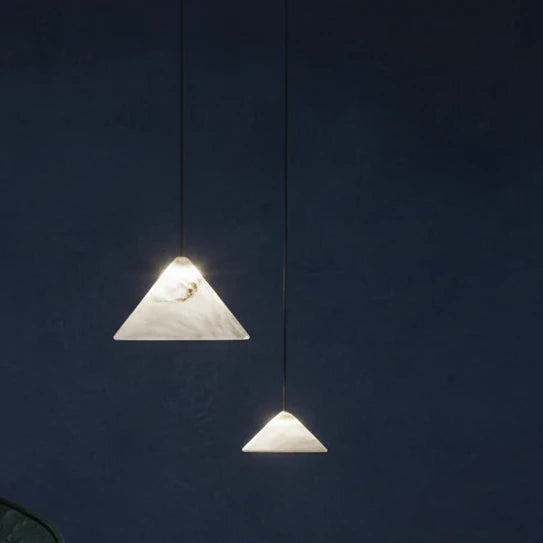 Vayu Spanish Alabaster Cone Pendant Light - Lumovique