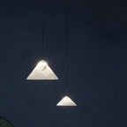 Vayu Spanish Alabaster Cone Pendant Light - Lumovique