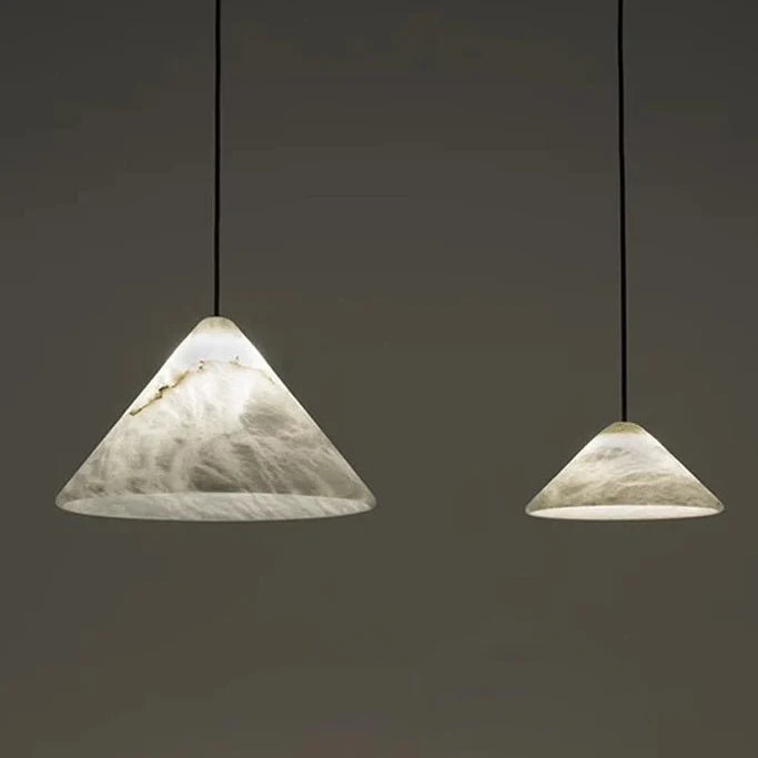 Vayu Spanish Alabaster Cone Pendant Light - Lumovique