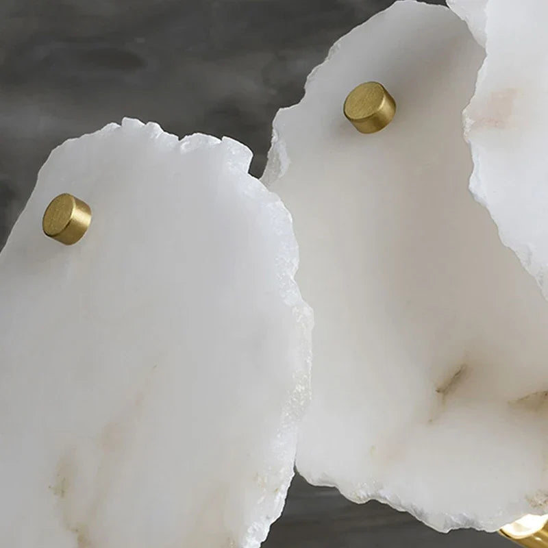 Azel Spanish Alabaster Flush Mount Ceiling Light - Lumovique
