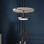 Aryn Minimalist Marble Disc LED Pendant Light - Lumovique