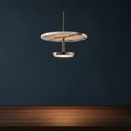 Aryn Minimalist Marble Disc LED Pendant Light - Lumovique