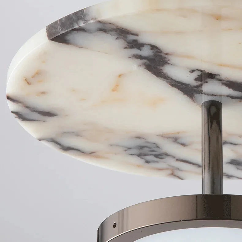 Aryn Minimalist Marble Disc LED Pendant Light - Lumovique
