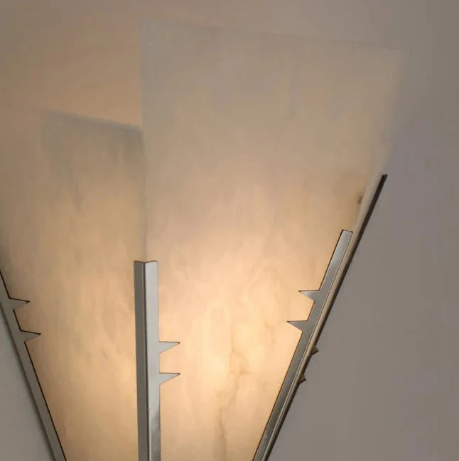 Orvi French Art Deco Alabaster Bouquet Wall Sconce - Lumovique