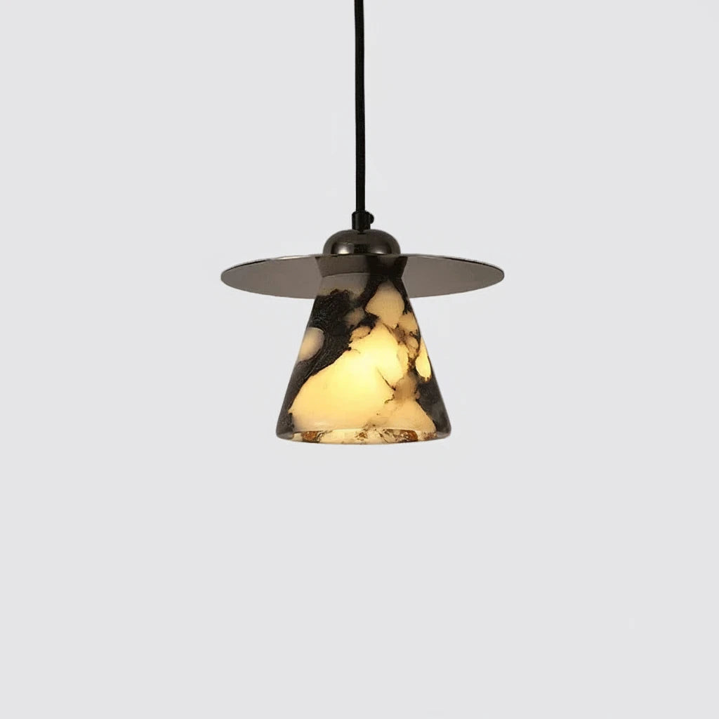 Orve Minimalist Marble Cone Pendant Light - Lumovique