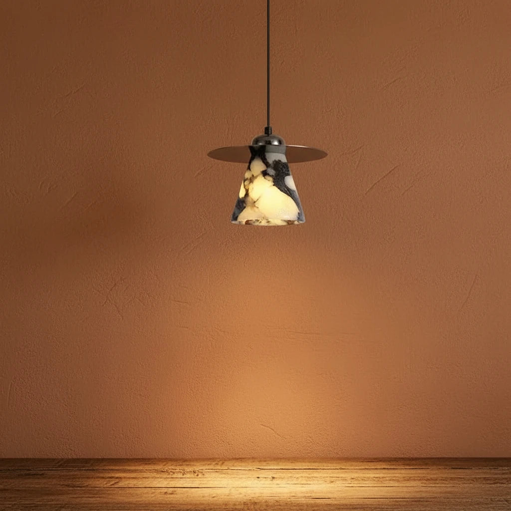 Orve Minimalist Marble Cone Pendant Light - Lumovique