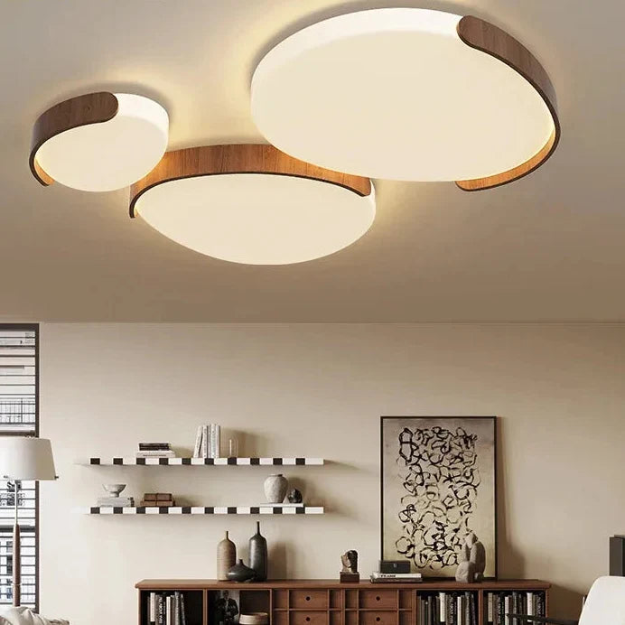 Friz Scandinavian Pebble LED Flush Mount Ceiling Light - Lumovique