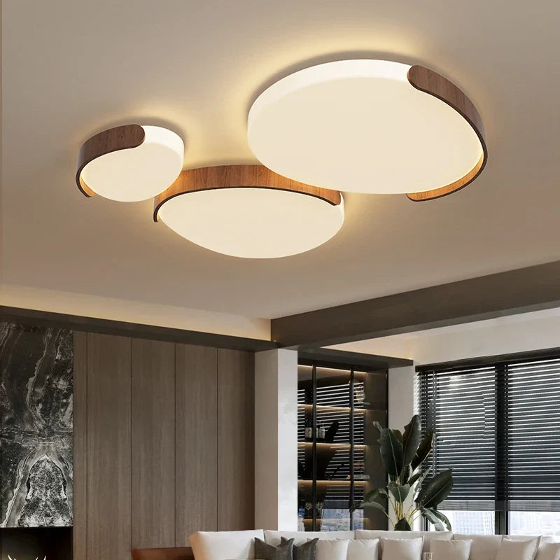 Friz Scandinavian Pebble LED Flush Mount Ceiling Light - Lumovique