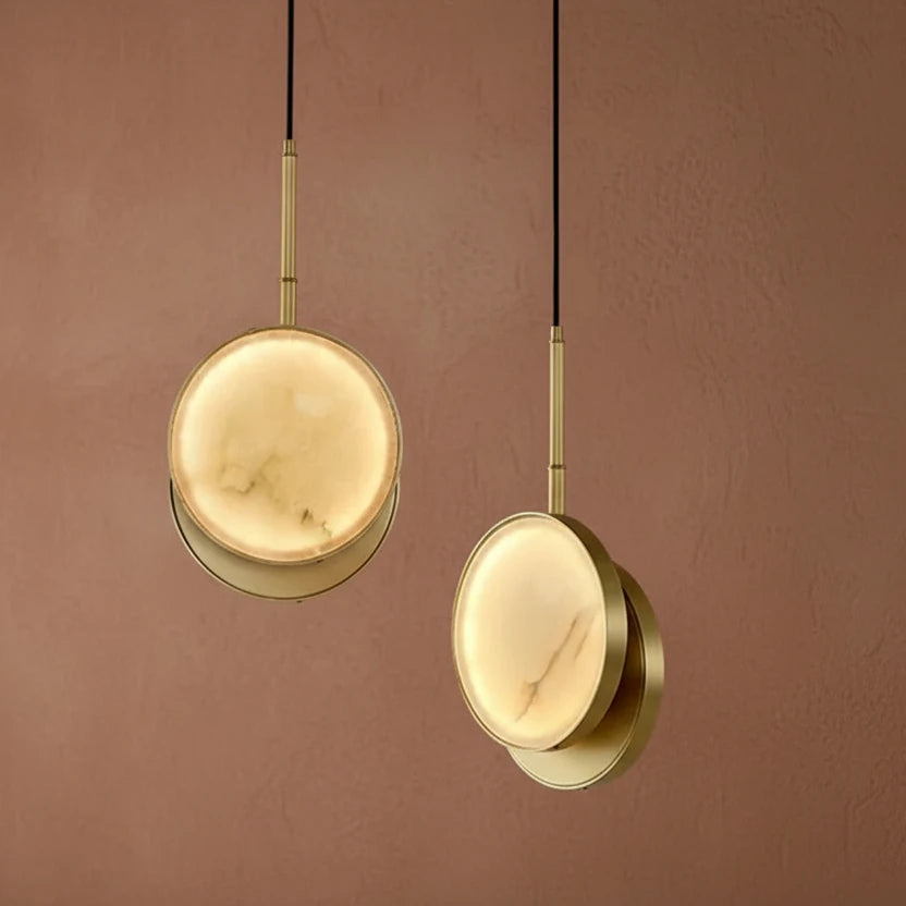 Javo Italian Alabaster Disc Pendant Light - Lumovique