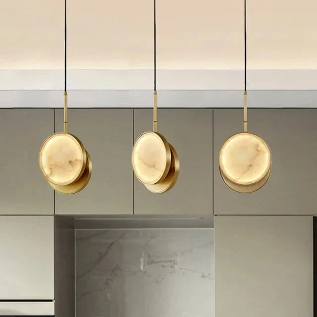 Javo Italian Alabaster Disc Pendant Light - Lumovique