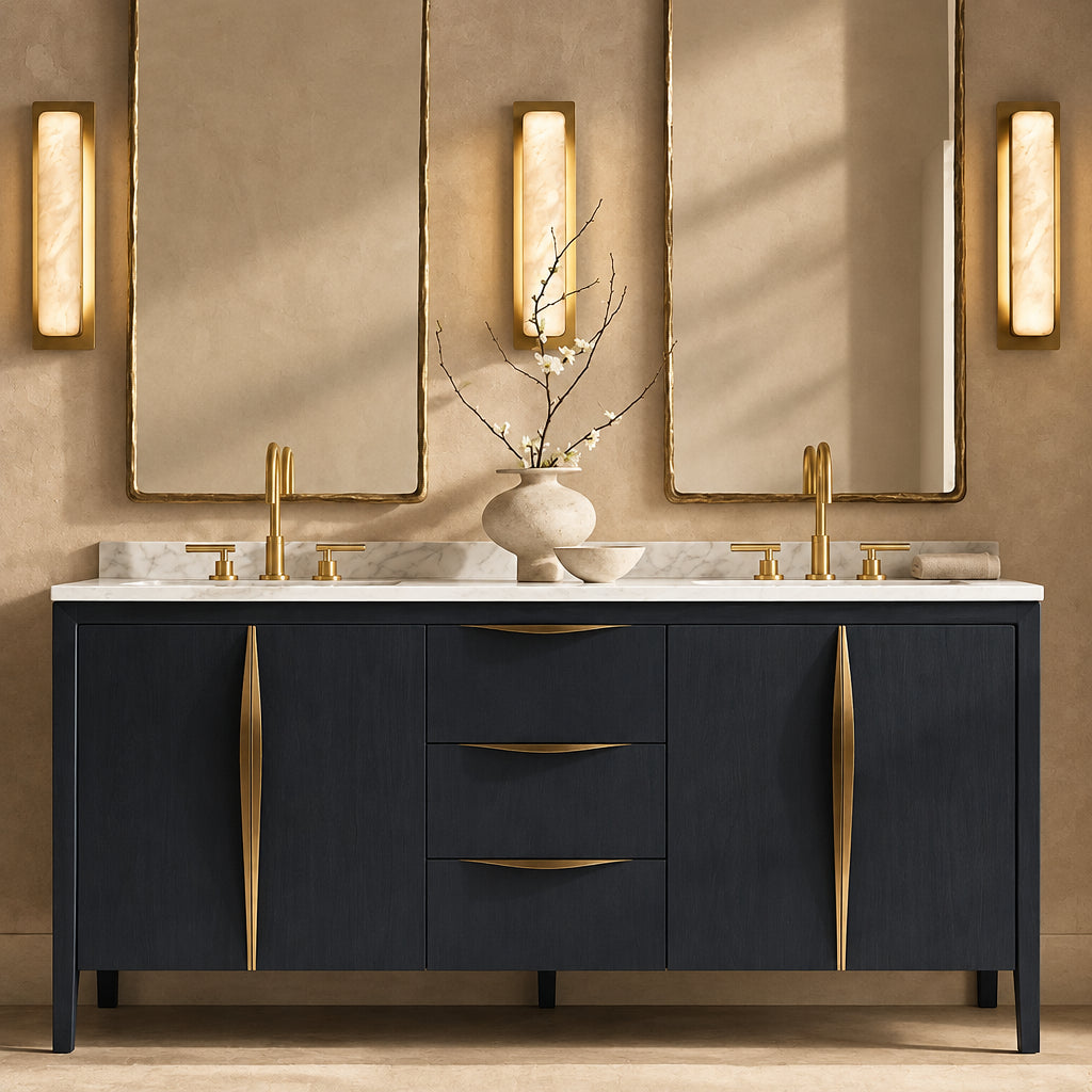 Sisa Minimalist Alabaster Rectangular Wall Sconce - Lumovique