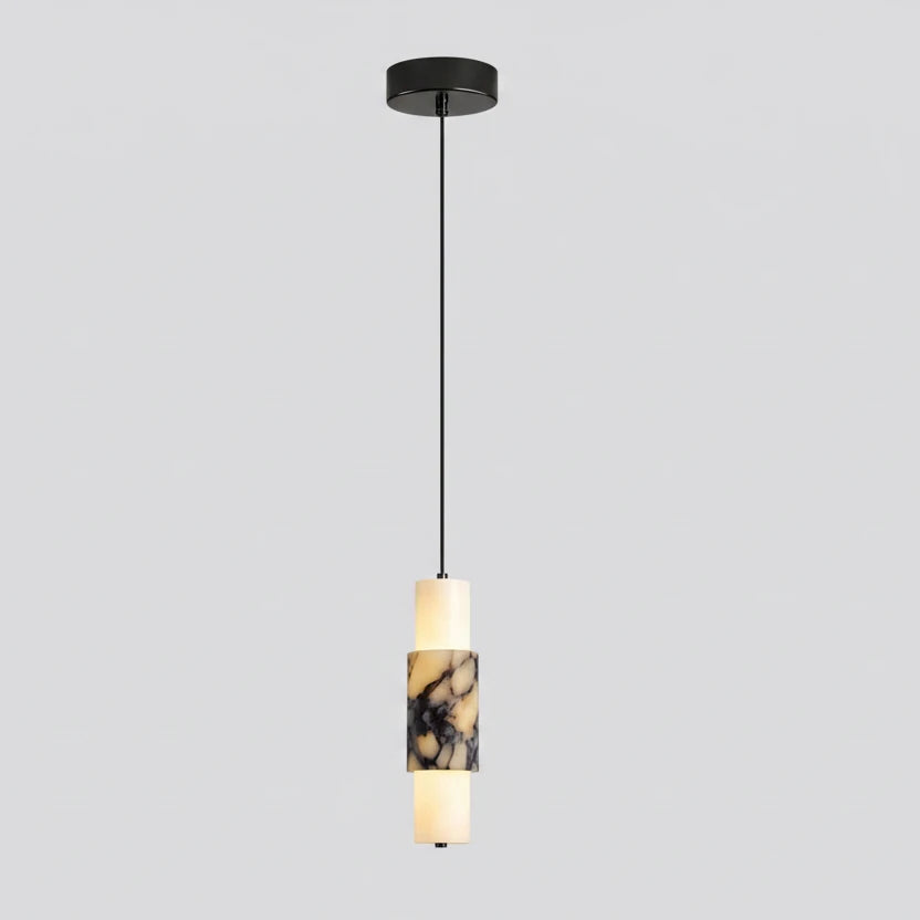 Zorv Minimalist Marble Tube Pendant Light - Lumovique