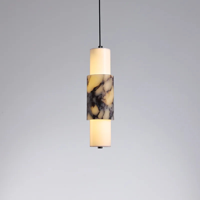 Zorv Minimalist Marble Tube Pendant Light - Lumovique