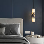 Zorv Minimalist Marble Tube Pendant Light - Lumovique