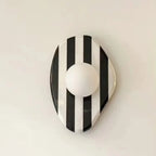 Nexa Retro Striped Marble Globe Wall Sconce - Lumovique