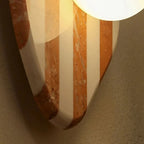 Nexa Retro Striped Marble Globe Wall Sconce - Lumovique