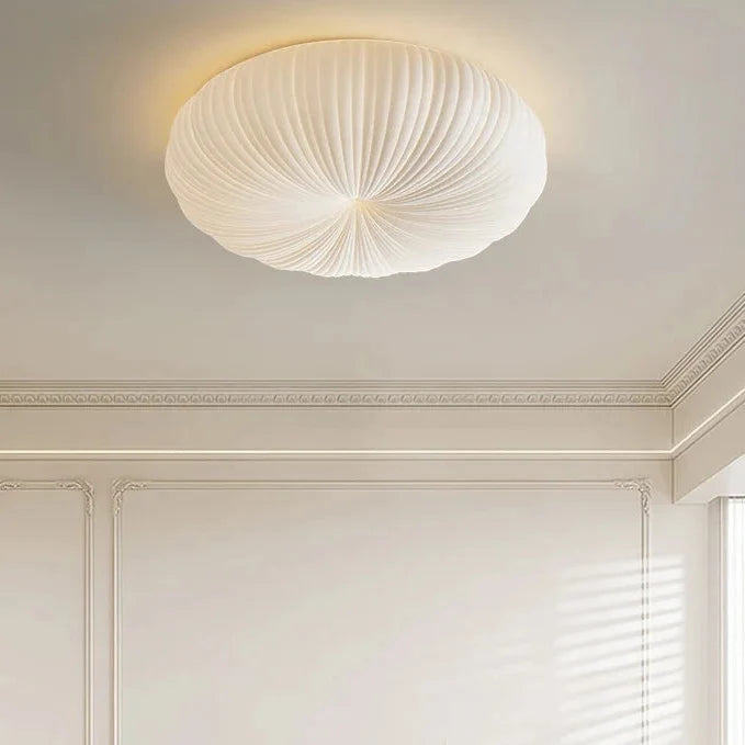 Kero French Cream Pumpkin Flush Mount Ceiling Light - Lumovique