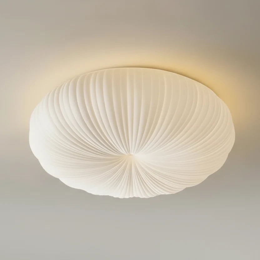 Kero French Cream Pumpkin Flush Mount Ceiling Light - Lumovique