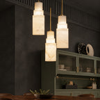 Keno Art Deco Alabaster Stepped Pendant Light - Lumovique