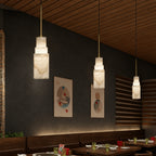 Keno Art Deco Alabaster Stepped Pendant Light - Lumovique