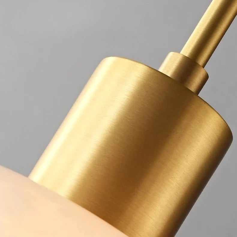 Sezi Minimalist Alabaster Cylinder Pendant Light - Lumovique