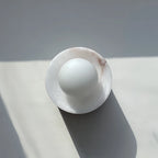 Rivi Italian Alabaster Glass Globe Wall Sconce - Lumovique