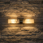 Avio Mid Century Adjustable Alabaster Cylinder Wall Sconce - Lumovique