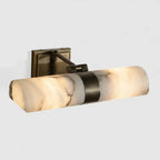 Avio Mid Century Adjustable Alabaster Cylinder Wall Sconce - Lumovique